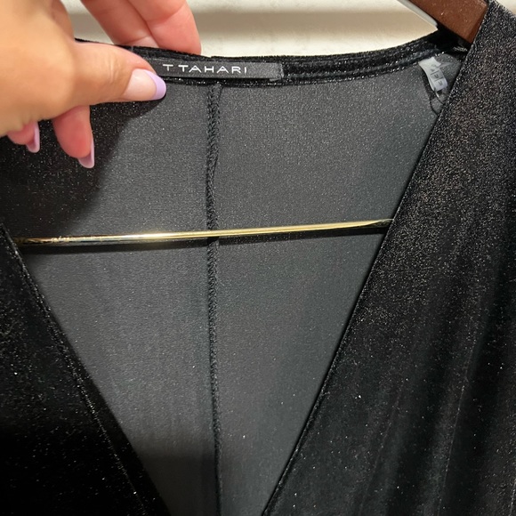 T Tahari black shimmery velvet dress w tags - Picture 6 of 7